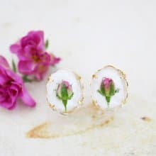 ミニ薔薇　ローズイヤリング