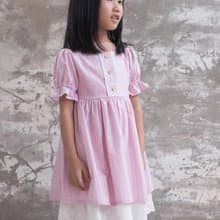 女童粉色歐洲鄉村風洋裝