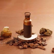 【生活美學】480ml 保溫瓶 | 木紋瓶-摩卡(水波紋)