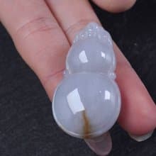 【福祿】冰糯種飄黃翡翠葫蘆 | 天然緬甸玉翡翠A貨  | 送禮