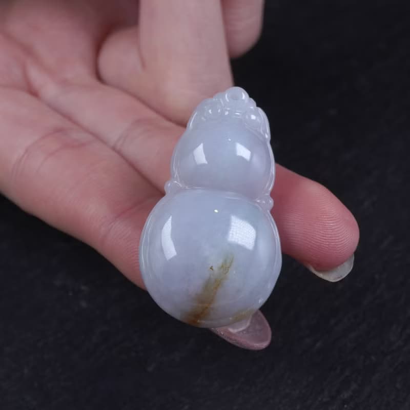 【福祿】冰糯種飄黃翡翠葫蘆 | 天然緬甸玉翡翠A貨  | 送禮