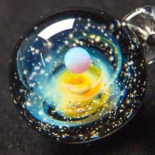 【原創宇宙琉璃項鍊】日本銀河玻璃吊墜聖誕星空送禮生日飾品禮物
