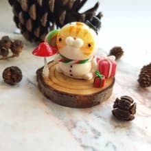 聖誕節貓咪微景-雪人小肥仔(單支)