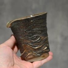 | 220cc | 柴燒無把茶海線條款 公道杯 勻杯 【臻麟陶藝】