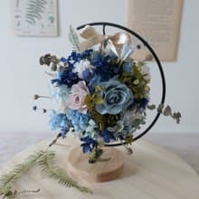 【永生花懸掛花球-潘朵拉星球】居家裝飾/新居賀禮/婚禮花球