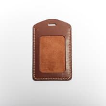 【穎川手創】證件夾、悠遊卡套(咖啡色直式)牛皮純手縫