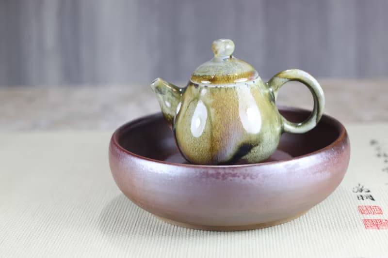 【送禮好物】柴燒落灰 乾泡台 壺承 名家葉敏祥手工作品