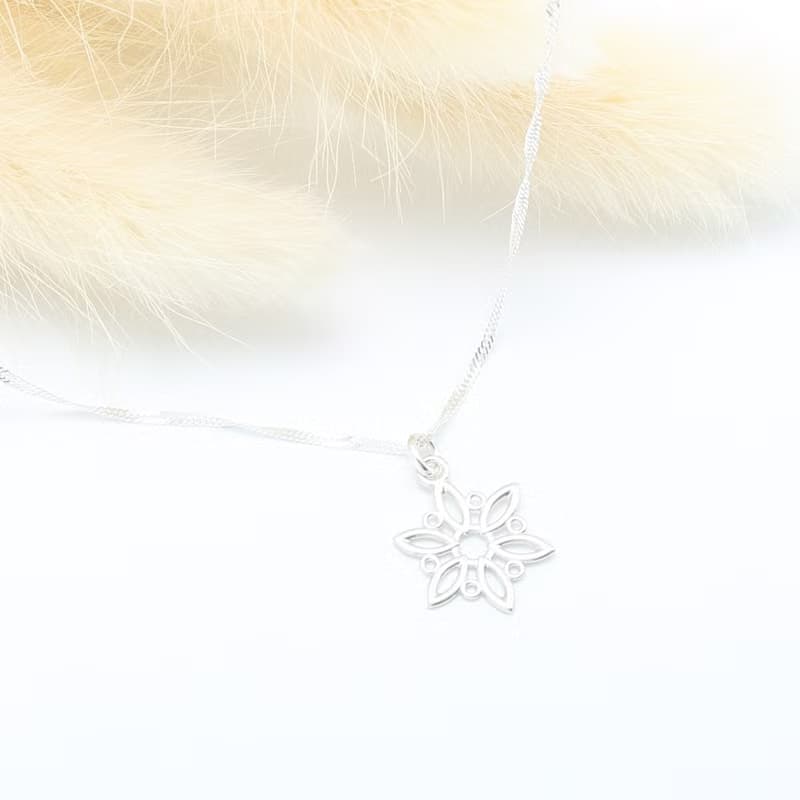 【Angel & Me】耶誕 雪花 鏤空 s925 純銀 項鍊 生日 情人節 禮物