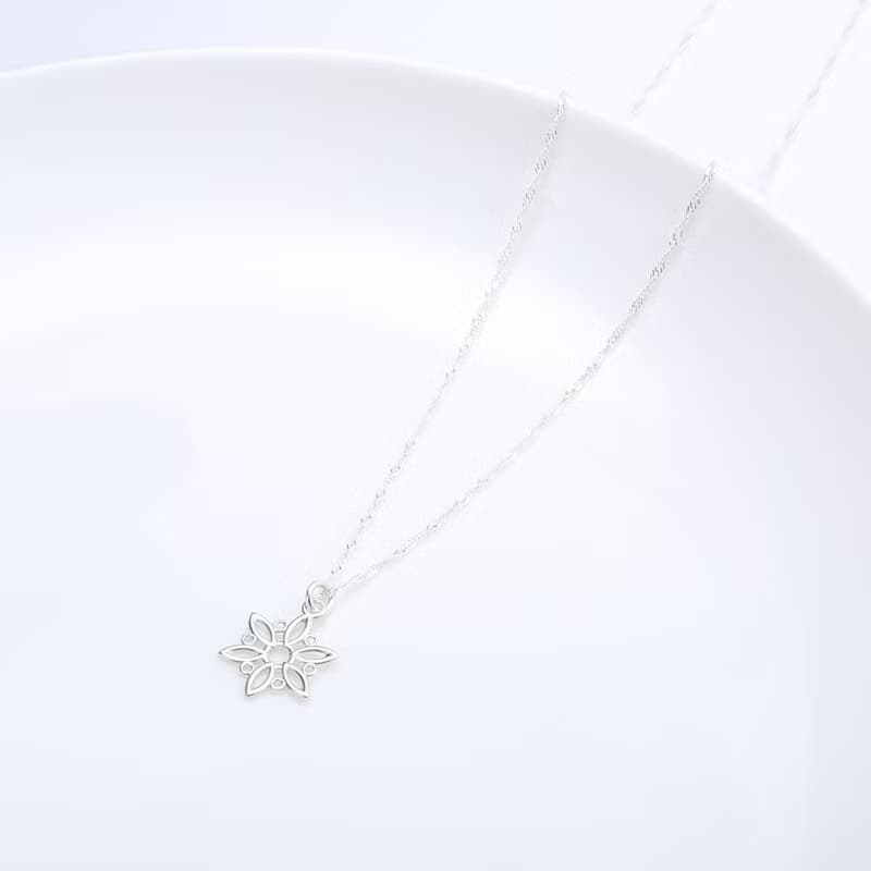 【Angel & Me】耶誕 雪花 鏤空 s925 純銀 項鍊 生日 情人節 禮物