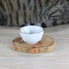 【送禮好物】45ml 月白 官窯 幸運茶杯 鶯歌陶藝名家葉敏祥作