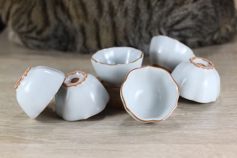 【送禮好物】45ml 月白 官窯 幸運茶杯 鶯歌陶藝名家葉敏祥作