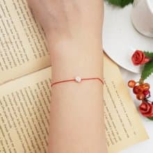 純銀 鍍金 金包鑲鑽 4mm 超小 經典 紅線 紅繩 鑽 精緻 氣質 閨蜜