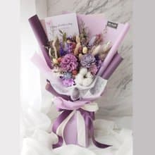 母親節不凋花康乃馨花束-紫  /不凋花/永生花