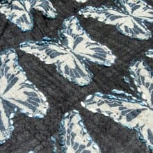 喀什米爾Cashmere/水煮羊毛披肩/針織圍巾/刺繡圍巾/羊絨披巾-蝶