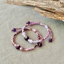 韻羽 / 紫鋰雲母 編繩 手鍊