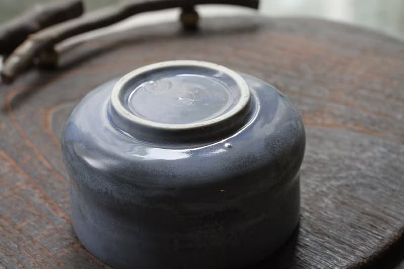 手拉坏絕美紫色抹茶碗/茶碗/陶碗/茶杯