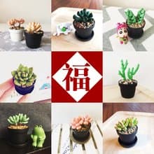 【驚喜福袋】接單製作款 多肉一吋盆栽 隨機款。仿真黏土多肉植物