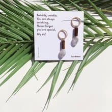 【出清Sale】幾何拼接琥珀暈染耳環 Gorgeous earrings