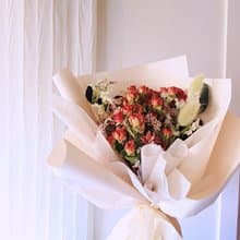 復古乾燥玫瑰花束