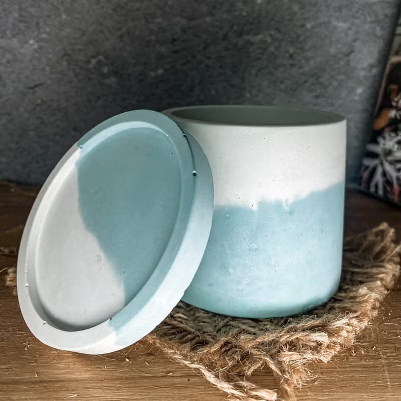 【手作水泥盆】大海的顏色/ 盆器