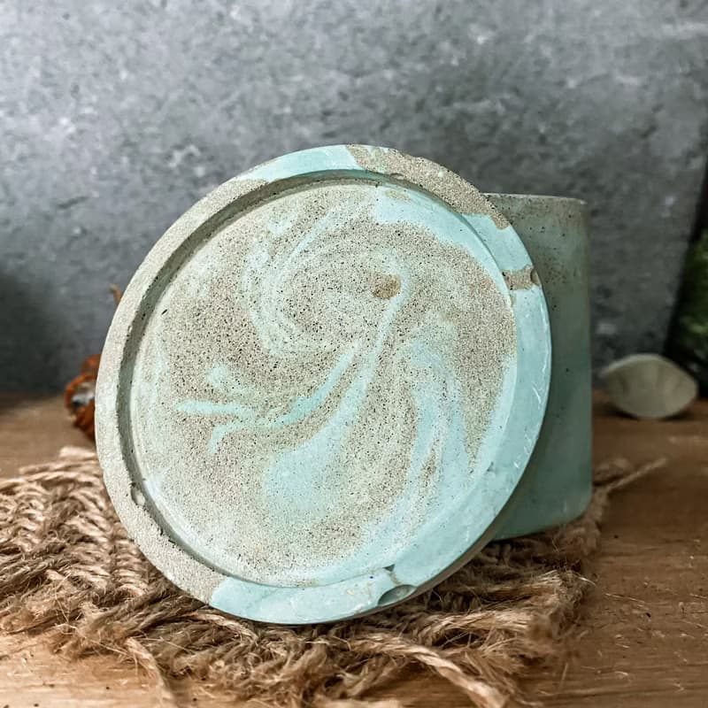 【手作水泥盆】大海的顏色/ 盆器