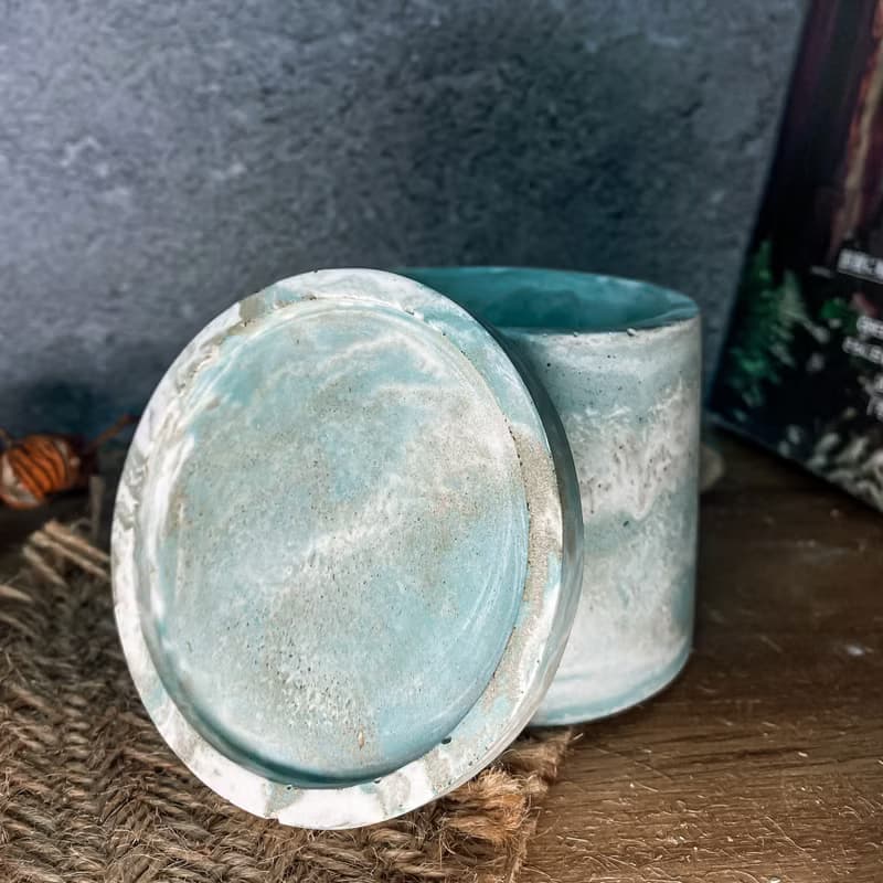 【手作水泥盆】大海的顏色/ 盆器