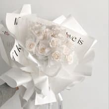 Flora Flower永生玫瑰花束-白文字風仙女款