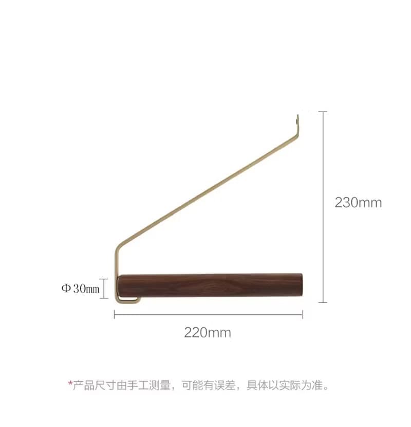 木頭掛鉤 黃銅實木掛衣架 牆面掛衣架