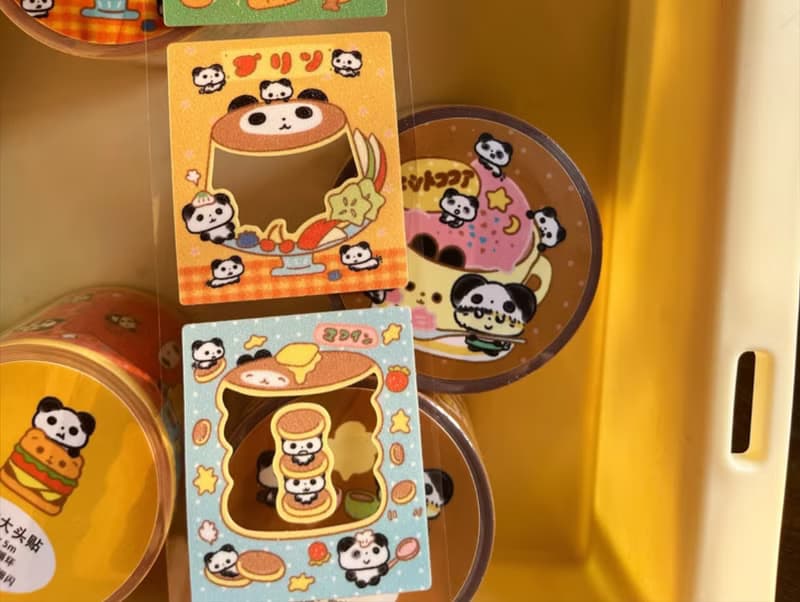 【好吃大頭貼】【咖啡屋】可愛古早韓系模切貼紙卷