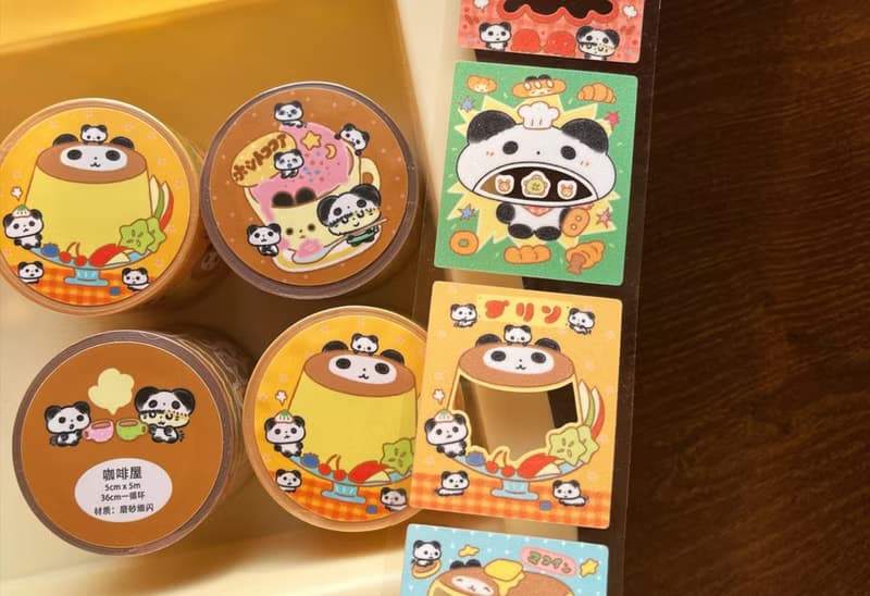 【好吃大頭貼】【咖啡屋】可愛古早韓系模切貼紙卷