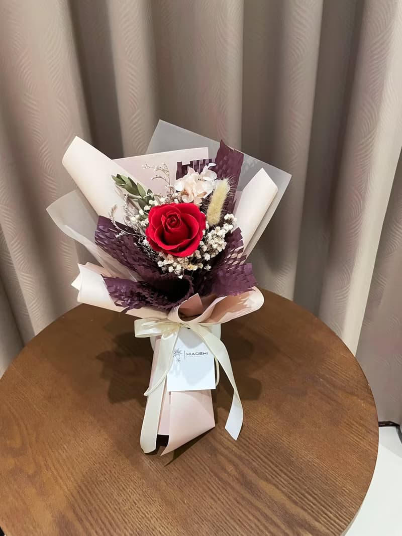 情人節永生花束 永生玫瑰花束 情人節花束 單支玫瑰花束