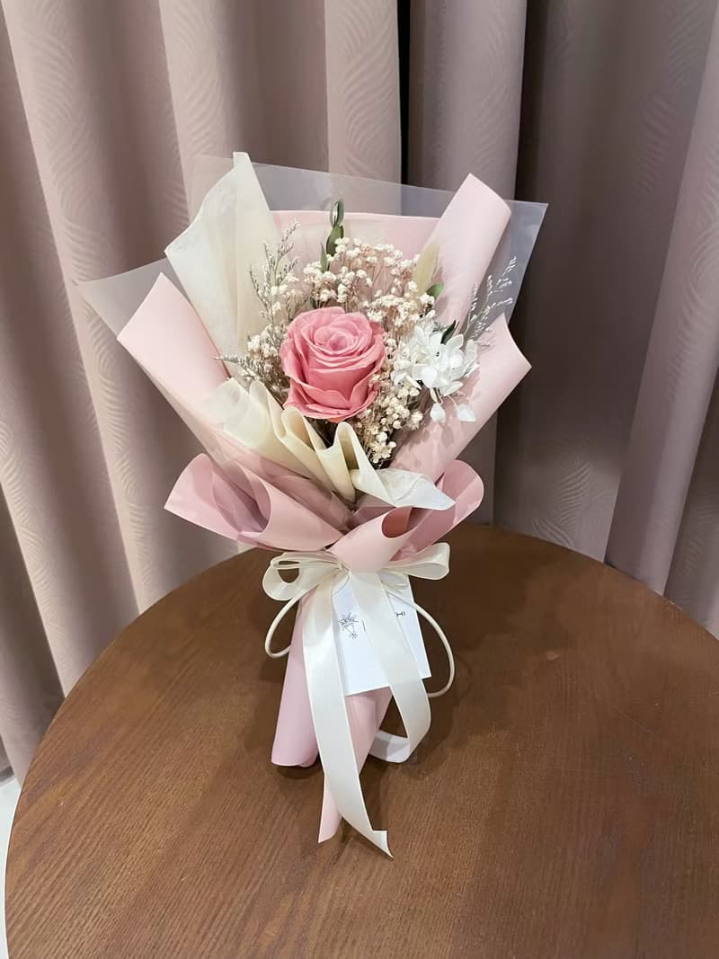 情人節永生花束 永生玫瑰花束 情人節花束 單支玫瑰花束