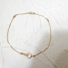 純14K金圓珍珠k金球手鍊