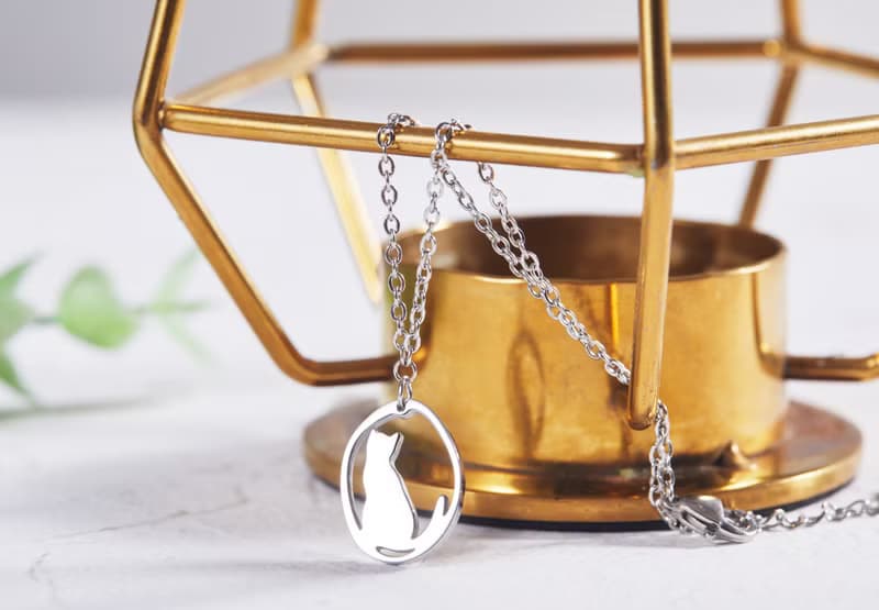 看風景的貓手鍊 - 貓咪小印章系列-抗敏醫療鋼