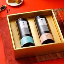 京盛宇【茶葉禮盒】旭日禮盒-雙罐裝茶葉(伴手禮/100%台灣茶葉)