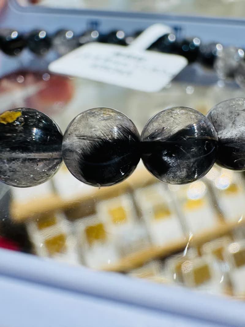 天然濃黑多礦黑銀鈦6.5-6.8mm11.82g主招財納寶驅邪避煞防小人