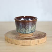 【送禮好物】70ml 森林 天目釉 日式手工小茶杯 葉政豪作品