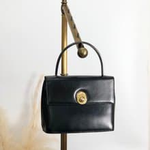 【 日本直送　名牌中古包 】CELINE セリーヌ ハンドバッグ ブラック スターボール レザー vintage ヴィンテージ オールド 5fj8x2