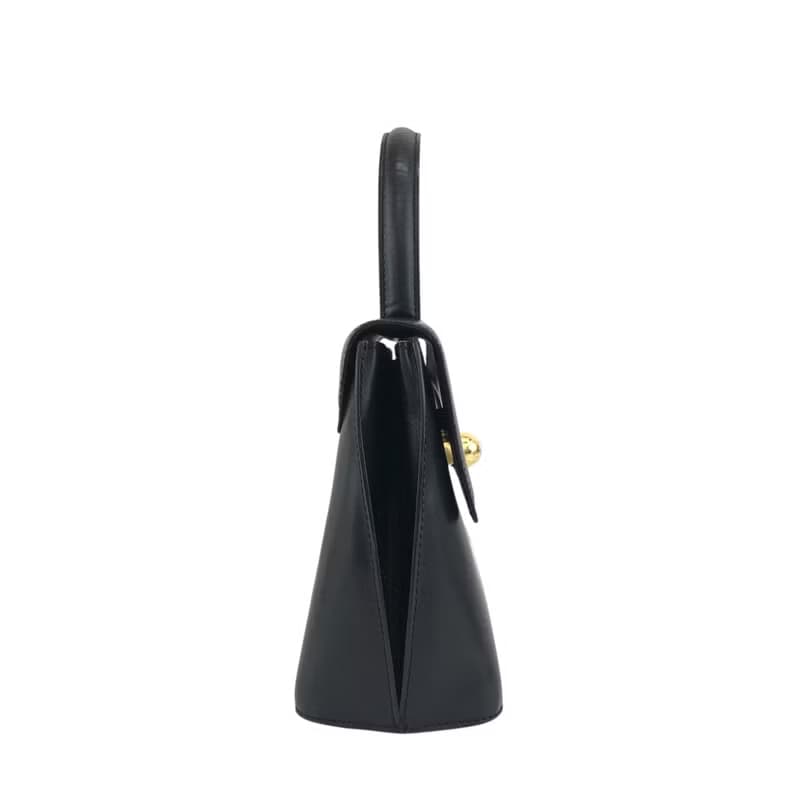 【 日本直送　名牌中古包 】CELINE セリーヌ ハンドバッグ ブラック スターボール レザー vintage ヴィンテージ オールド 5fj8x2