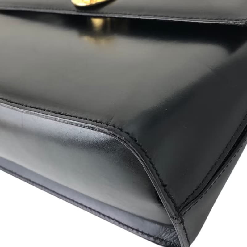 【 日本直送　名牌中古包 】CELINE セリーヌ ハンドバッグ ブラック スターボール レザー vintage ヴィンテージ オールド 5fj8x2