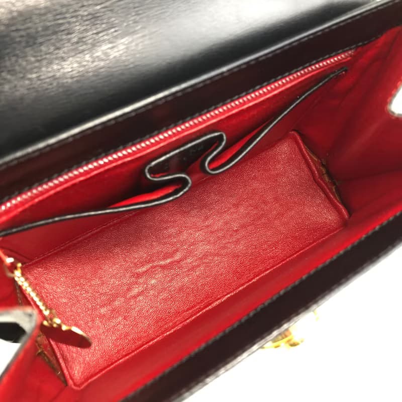 【 日本直送　名牌中古包 】CELINE セリーヌ ハンドバッグ ブラック スターボール レザー vintage ヴィンテージ オールド 5fj8x2