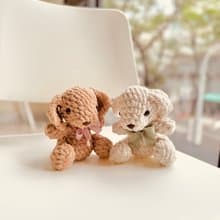 織品小幼犬 ( 奶茶色、米白色 )
