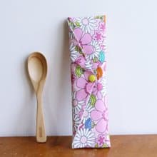 文青風環保筷袋 ~仲夏夜之夢 甜美粉 收納包 手作餐袋.交換禮物