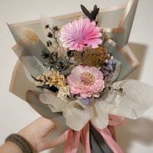 獨一無二精緻太陽花向日葵畢業花束 擴香花乾燥花永生花 粉色紫色