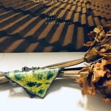 琺瑯+金工鍛敲手作│炫彩幾何噴釉琺瑯│文化幣│台南旅遊