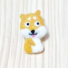 大眼白的柴犬-羊毛氈 別針或磁鐵