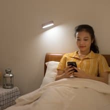 創意北歐實木mini燈頭迷妳臺燈  家用簡約可移動可充電 方便實用