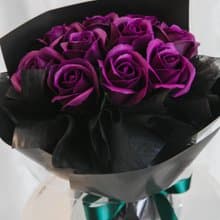 紫玫瑰花束/香皂花束/生日花束/情人節花束/告白小花束/永生花束