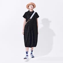 吸收垂墜小立領織紋洋裝