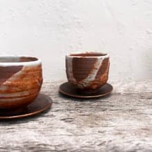 志野 茶杯 兩入 | 陶器皿